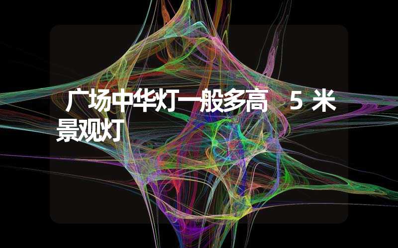 广场中华灯一般多高 5米景观灯